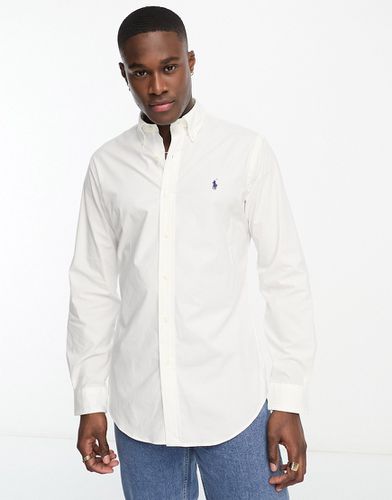 Chemise coupe slim en popeline à logo joueur de polo - Polo Ralph Lauren - Modalova