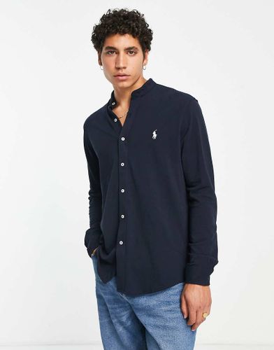 Chemise en piqué coupe slim à col officier avec logo joueur de polo - Polo Ralph Lauren - Modalova
