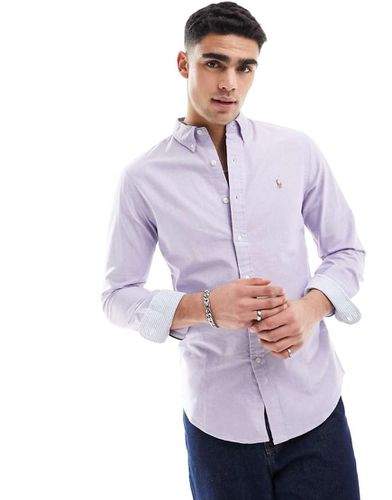 Chemise Oxford cintrée à logo emblématique - Lilas - Polo Ralph Lauren - Modalova