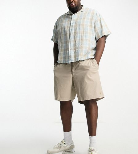 Big & Tall - Prepster - Short en sergé stretch avec logo emblématique - Fauve - Polo Ralph Lauren - Modalova