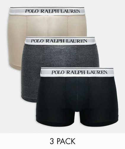 Lot de 3 boxers avec taille à logo - Taupe, gris - Polo Ralph Lauren - Modalova