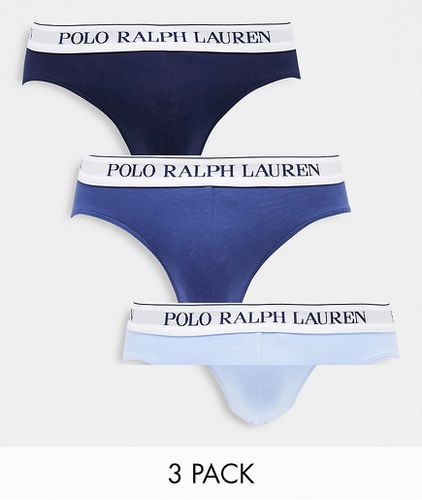 Lot de 3 slips avec ceinture logo contrastée - marine/ - Polo Ralph Lauren - Modalova