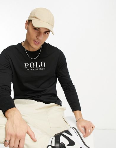 Loungewear - T-shirt à manches longues avec inscription logo sur la poitrine - Noir - Polo Ralph Lauren - Modalova