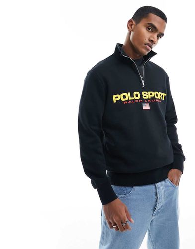 Sport Capsule - Sweat avec demi-fermeture éclair et logo à l'avant - Polo Ralph Lauren - Modalova