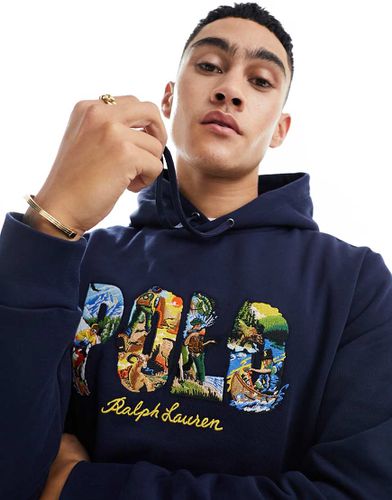 Sweat à capuche avec logo à imprimé fleuri - Polo Ralph Lauren - Modalova