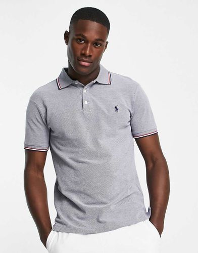 Polo ajusté en piqué à liseré avec logo joueur de polo - Polo Ralph Lauren - Modalova
