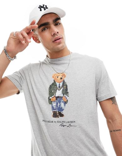 T-shirt classique oversize avec imprimé ours tiré d'archives - chiné - Polo Ralph Lauren - Modalova
