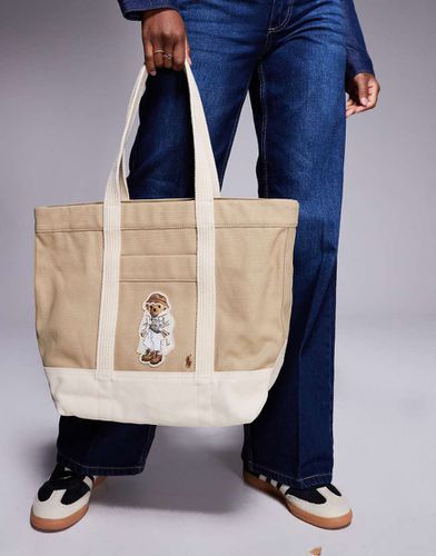 Tote bag à logo ours - Beige - Polo Ralph Lauren - Modalova