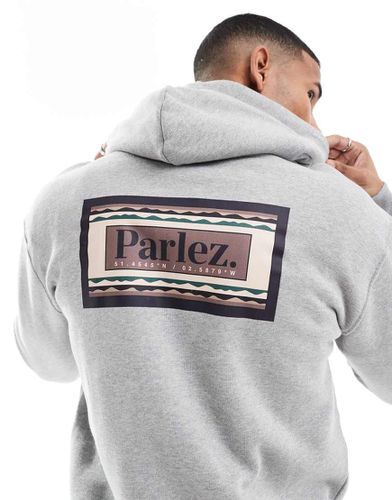 Sweat à capuche oversize avec logo au dos - clair - Parlez - Modalova