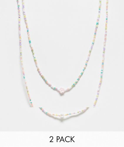 Lot de 2 colliers à petites perles - Pieces - Modalova