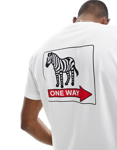 T-shirt avec imprimé zèbre et inscription One Way au dos - Ps Paul Smith - Modalova