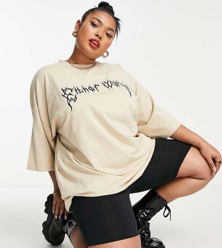 Robe t-shirt oversize à motif - Taupe - Public Desire Curve - Modalova