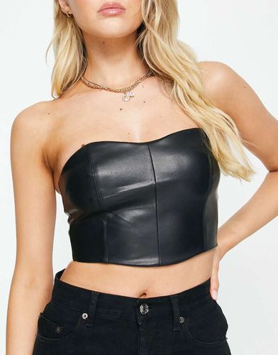 Corset bandeau d'ensemble en imitation cuir - Pull & bear - Modalova