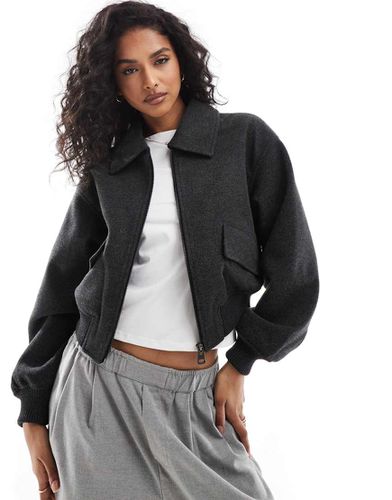 Bomber en aspect laine - Pull & bear - Modalova