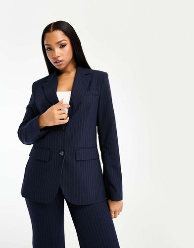 Blazer oversize d'ensemble à fines rayures - Pull & bear - Modalova