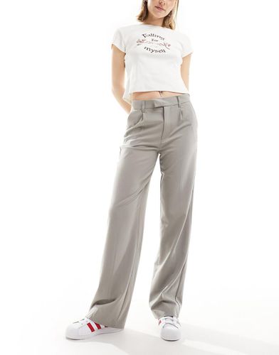 Pantalon habillé à taille haute - Taupe - Pull & bear - Modalova