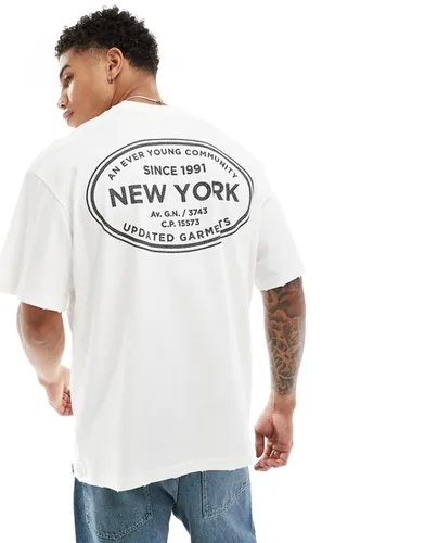 T-shirt à imprimé New York - Pull & bear - Modalova