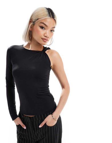 Top asymétrique en polyamide avec naud - Pull & bear - Modalova