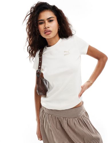 Classics - T-shirt ajusté en maille côtelée - cassé - Puma - Modalova