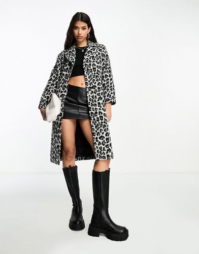 Manteau habillé à imprimé léopard - Qed London - Modalova
