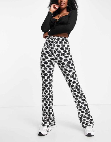 Pantalon large d'ensemble en tissu doux à imprimé fleurs - Qed London - Modalova