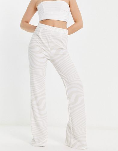 Pantalon ajusté à imprimé ondulé - Rebellious Fashion - Modalova
