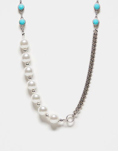 Collier unisexe avec perles et perles - Reclaimed Vintage - Modalova