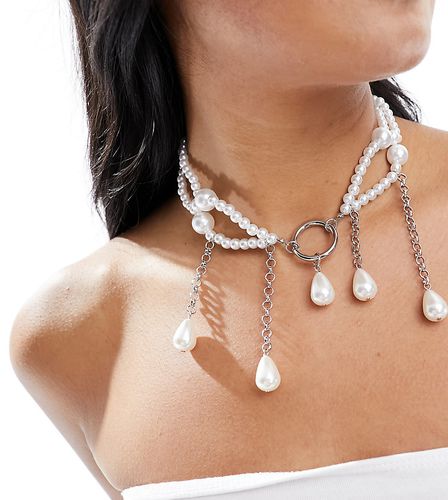 Collier de perles à pendentifs style romantique - Reclaimed Vintage - Modalova