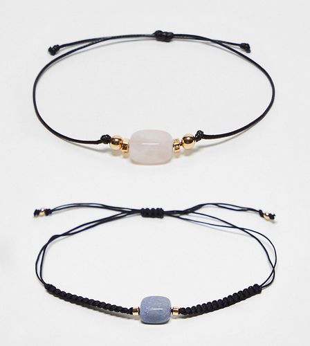 Bracelets de poignet et de cheville unisexes avec pierres - Reclaimed Vintage - Modalova