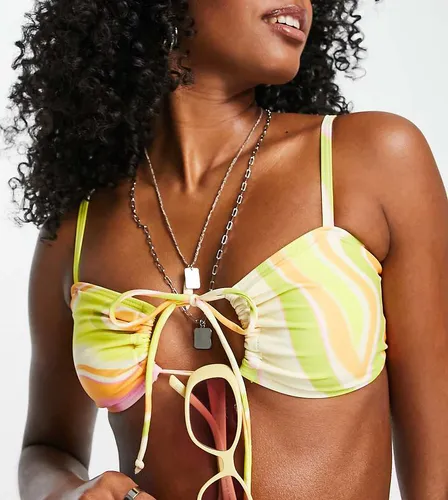 Inspired - Haut de bikini à imprimé citrons - MULTI - Reclaimed Vintage - Modalova