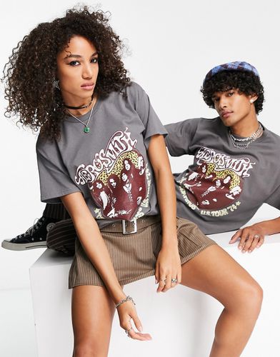 Inspired - T-shirt unisexe à imprimé Aerosmith sous licence - délavé - Reclaimed Vintage - Modalova