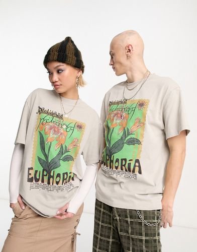 T-shirt unisexe à imprimé Euphoria - Écru - Reclaimed Vintage - Modalova