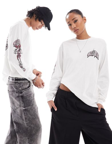 T-shirt à manches longues coupe oversize unisexe avec imprimé Yin Yang au dos - Reclaimed Vintage - Modalova