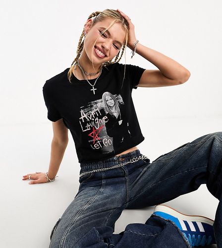 T-shirt rétréci à imprimé Avril Lavigne sous licence - Reclaimed Vintage - Modalova