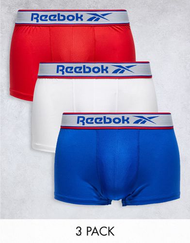 Masone - Lot de 3 boxers de sport - Rouge, blanc - Reebok - Modalova