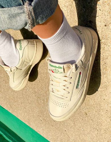 Classic Club C - Baskets vintage - Craie et vert - Reebok - Modalova