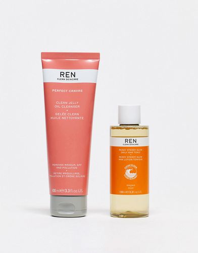 Clean Skincare Cleanse & Tone - Lot de soins de la peau (25 % d'économie) - Ren - Modalova