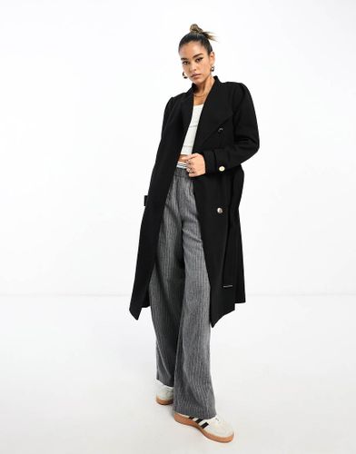 Manteau en laine long croisé - River Island - Modalova