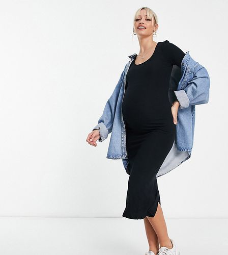 Robe mi-longue côtelée - River Island Maternity - Modalova