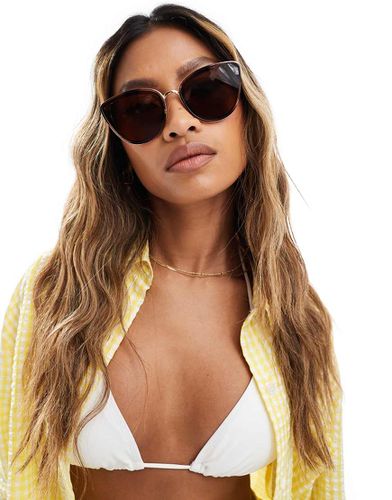 Lunettes de soleil oversize avec monture ail de chat - River Island - Modalova