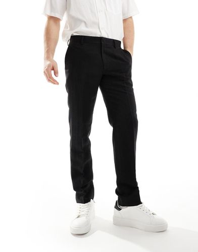 Pantalon slim habillé en lin - River Island - Modalova