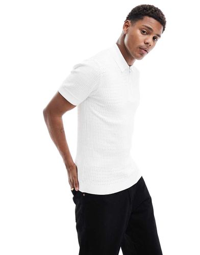 Polo moulant en maille pointelle - River Island - Modalova