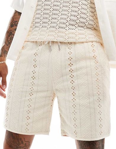 Short crocheté - Écru - River Island - Modalova