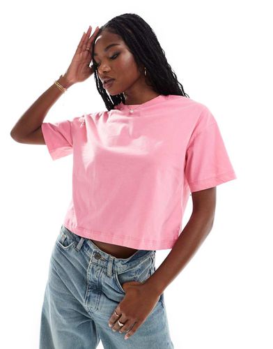 T-shirt crop top coupe carrée - vif - River Island - Modalova