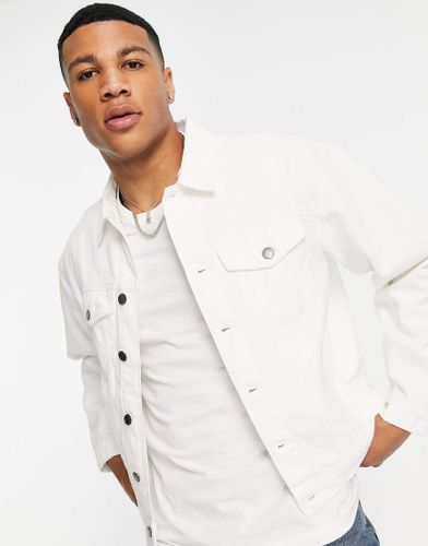 Veste en jean oversize effet usé - River Island - Modalova
