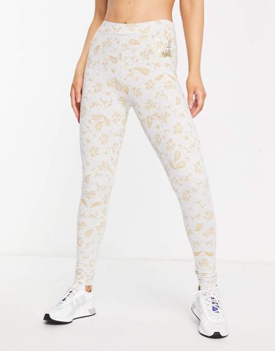 Legging à imprimé feuille d'aluminium - Gris - Russell Athletic - Modalova