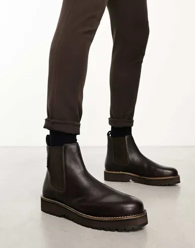 Connery - Bottines Chelsea en cuir - Marron - Walk London - Modalova