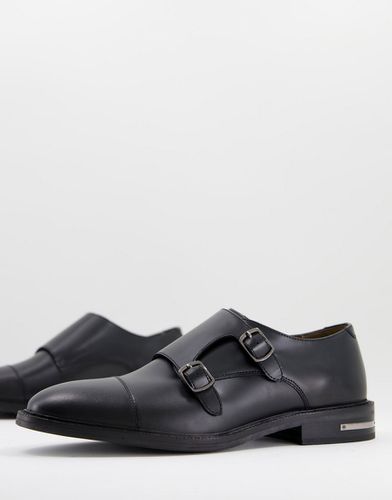 Oliver - Chaussures avec bride à boucle en cuir - Noir - WALK LONDON - Modalova