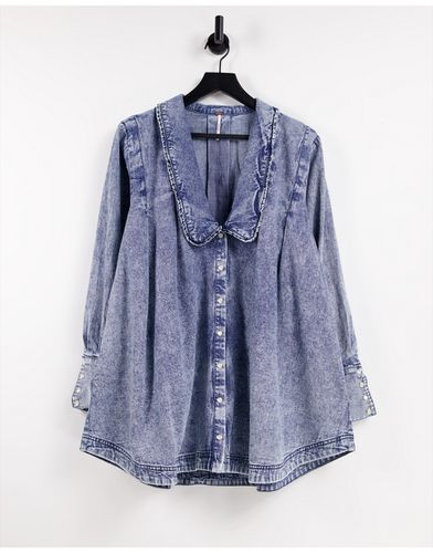 Charlie - Chemise oversize avec col - Jean clair délavé - We The Free by Free People - Modalova