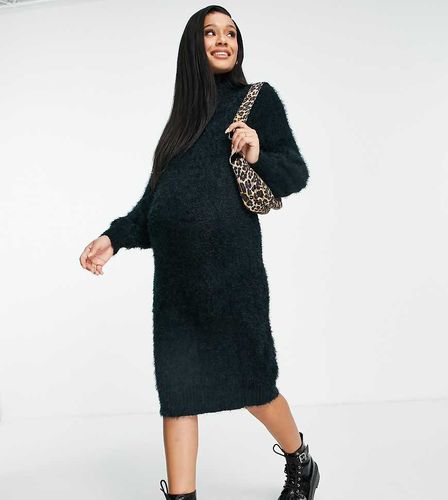 Robe pull mi-longue en maille chunky - Wednesday's Girl Maternity - Modalova